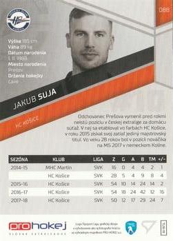 2018-19 SportZoo Tipsport Liga #088 Jakub Suja Back