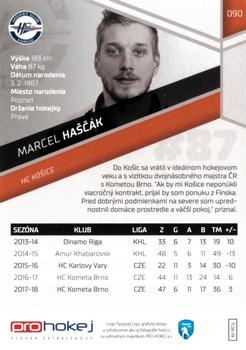 2018-19 SportZoo Tipsport Liga #090 Marcel Hascak Back