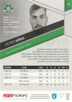 2018-19 SportZoo Tipsport Liga #130 Peter Konig Back
