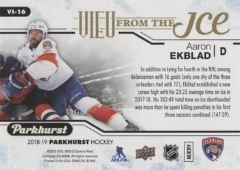 2018-19 Parkhurst - View From the Ice #VI-16 Aaron Ekblad Back