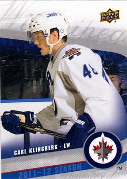 2011-12 Upper Deck Winnipeg Jets #5 Carl Klingberg Front