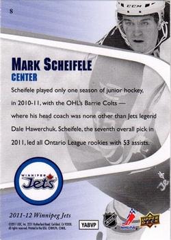 2011-12 Upper Deck Winnipeg Jets #8 Mark Scheifele Back