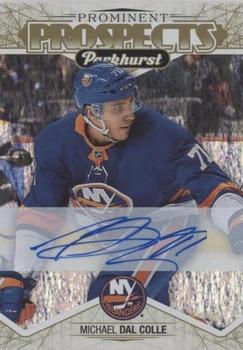 2018-19 Parkhurst - Prominent Prospects Signatures Gold #PP-18 Michael Dal Colle Front