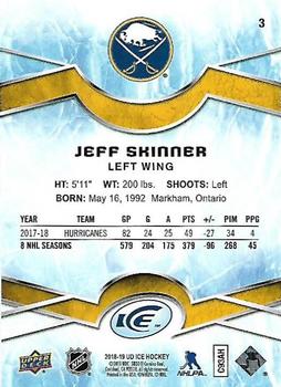 2018-19 Upper Deck Ice #3 Jeff Skinner Back