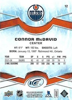 2018-19 Upper Deck Ice #12 Connor McDavid Back