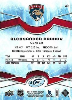 2018-19 Upper Deck Ice #30 Aleksander Barkov Back