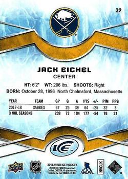 2018-19 Upper Deck Ice #32 Jack Eichel Back