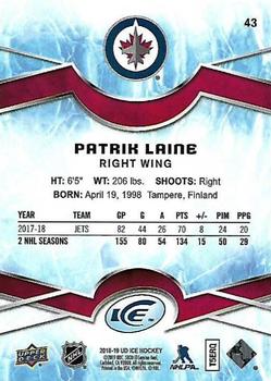 2018-19 Upper Deck Ice #43 Patrik Laine Back