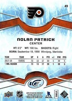 2018-19 Upper Deck Ice #49 Nolan Patrick Back