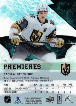 2018-19 Upper Deck Ice #59 Zach Whitecloud Back
