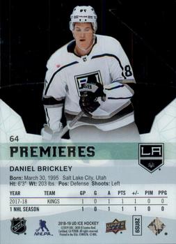 2018-19 Upper Deck Ice #64 Daniel Brickley Back