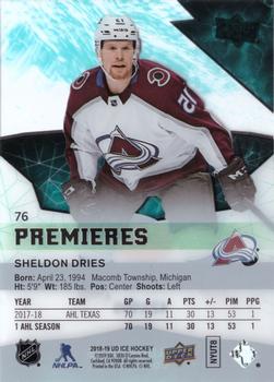 2018-19 Upper Deck Ice #76 Sheldon Dries Back