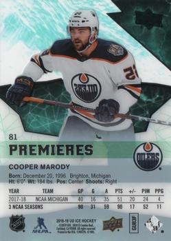 2018-19 Upper Deck Ice #81 Cooper Marody Back