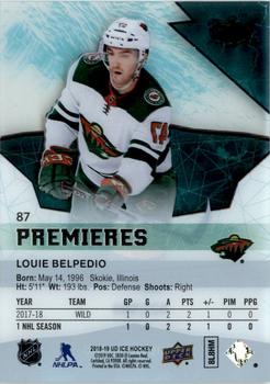 2018-19 Upper Deck Ice #87 Louie Belpedio Back