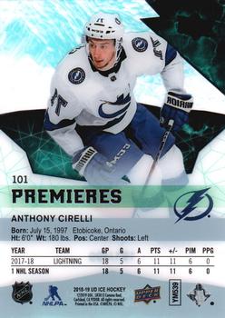 2018-19 Upper Deck Ice #101 Anthony Cirelli Back