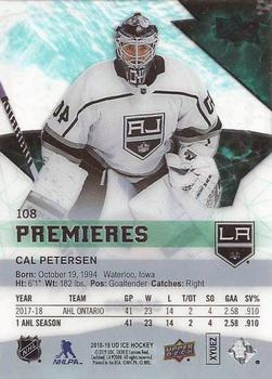 2018-19 Upper Deck Ice #108 Cal Petersen Back