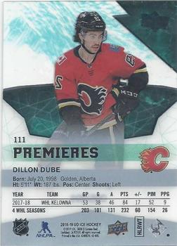 2018-19 Upper Deck Ice #111 Dillon Dube Back