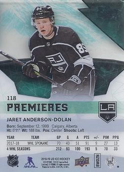 2018-19 Upper Deck Ice #118 Jaret Anderson-Dolan Back