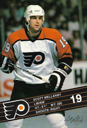 1988-89 Philadelphia Flyers Postcards #NNO Scott Mellanby Front