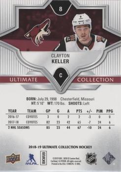 2018-19 Upper Deck Ultimate Collection #8 Clayton Keller Back