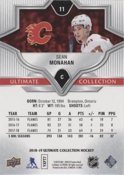 2018-19 Upper Deck Ultimate Collection #11 Sean Monahan Back