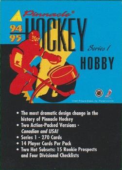 1994-95 Pinnacle - Pinnacle Series One Hobby Samples #NNO Header Card Front