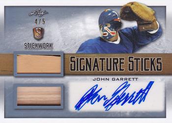 2017-18 Leaf Stickwork - Signature Sticks Autograph - Platinum #SST-JG1 John Garrett Front