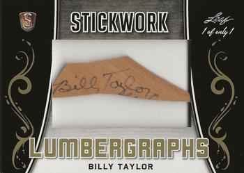 2017-18 Leaf Stickwork - Lumbergraphs #LG-04 Billy Taylor Front