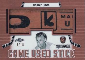 2017-18 Leaf Stickwork - Game-Used Stick #GS-25 Gordie Howe Front