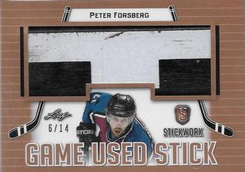 2017-18 Leaf Stickwork - Game-Used Stick #GS-44 Peter Forsberg Front