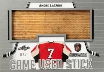 2017-18 Leaf Stickwork - Game-Used Stick - Silver #GS-04 Andre Lacroix Front