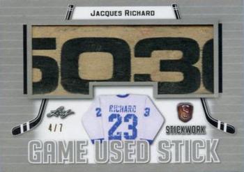 2017-18 Leaf Stickwork - Game-Used Stick - Silver #GS-27 Jacques Richard Front