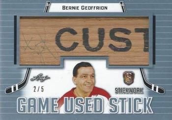 2017-18 Leaf Stickwork - Game-Used Stick - Platinum #GS-07 Bernie Geoffrion Front
