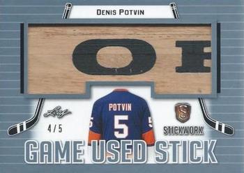 2017-18 Leaf Stickwork - Game-Used Stick - Platinum #GS-20 Denis Potvin Front