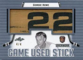 2017-18 Leaf Stickwork - Game-Used Stick - Platinum #GS-25 Gordie Howe Front