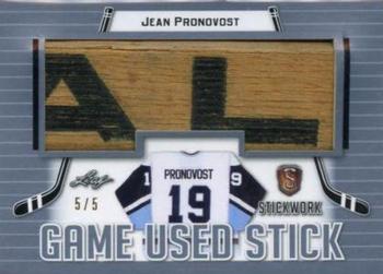 2017-18 Leaf Stickwork - Game-Used Stick - Platinum #GS-30 Jean Pronovost Front