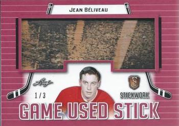 2017-18 Leaf Stickwork - Game-Used Stick - Red #GS-29 Jean Béliveau Front