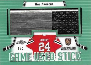 2017-18 Leaf Stickwork - Game-Used Stick - Emerald #GS-10 Bob Probert Front