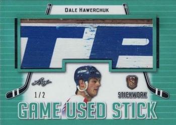 2017-18 Leaf Stickwork - Game-Used Stick - Emerald #GS-17 Dale Hawerchuk Front