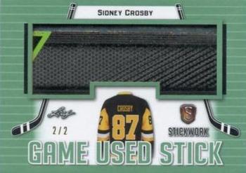 2017-18 Leaf Stickwork - Game-Used Stick - Emerald #GS-49 Sidney Crosby Front