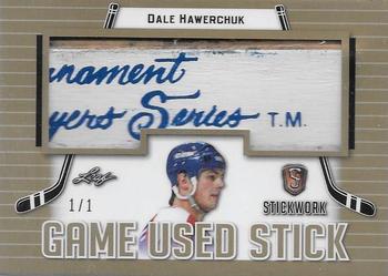 2017-18 Leaf Stickwork - Game-Used Stick - Gold #GS-17 Dale Hawerchuk Front