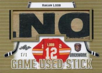 2017-18 Leaf Stickwork - Game-Used Stick - Gold #GS-26 Hakan Loob Front