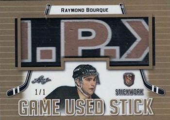 2017-18 Leaf Stickwork - Game-Used Stick - Gold #GS-46 Raymond Bourque Front