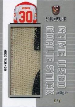 2017-18 Leaf Stickwork - Game-Used Goalie Stick - Silver #GGS-18 Mike Vernon Front