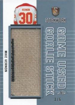 2017-18 Leaf Stickwork - Game-Used Goalie Stick - Platinum #GGS-18 Mike Vernon Front