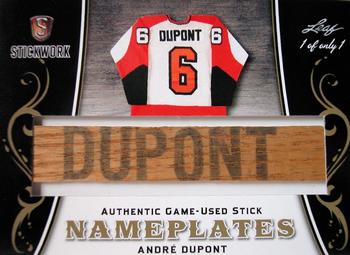 2017-18 Leaf Stickwork - Nameplates #N-05 André Dupont Front