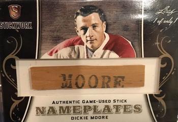 2017-18 Leaf Stickwork - Nameplates #N-17 Dickie Moore Front