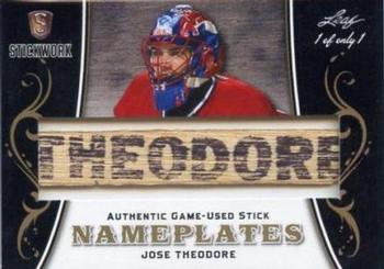 2017-18 Leaf Stickwork - Nameplates #N-32 Jose Theodore Front
