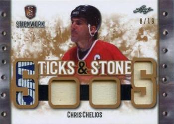 2017-18 Leaf Stickwork - Sticks and Stones #SS-05 Chris Chelios Front