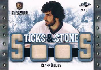 2017-18 Leaf Stickwork - Sticks and Stones - Platinum #SS-06 Clark Gillies Front